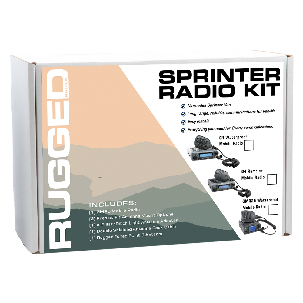 Mercedes Sprinter Van Two-Way GMRS Mobile Radio Kit 25 Watt - GMR25 Waterproof