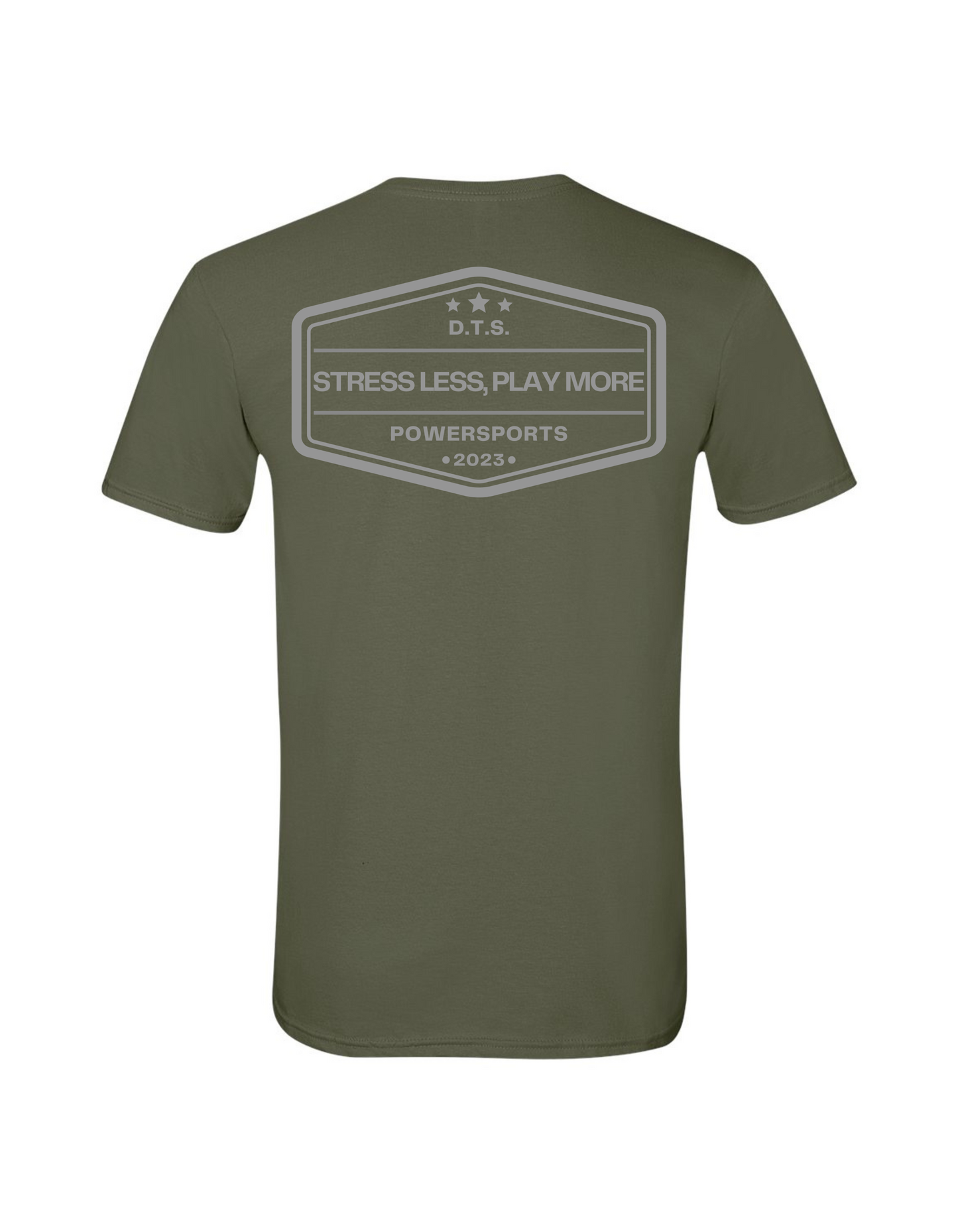 DTS POWERSPORTS “STRESS LESS, PLAY MORE!” TEE SHIRT